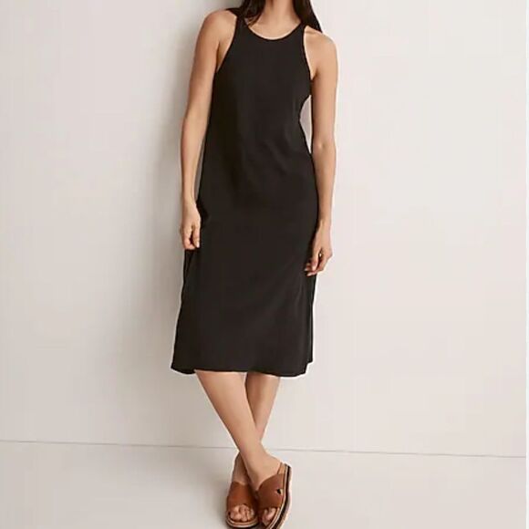 NWT Madewell Soft-fade Cotton Tank Dress Cover Up S Pull Over Crew Flowy Beachy - Picture 1 of 11